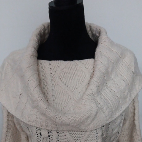 Mystree Cream Cowl Neck Sweater - Picture 2 of 7